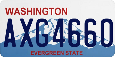WA license plate AXG4660