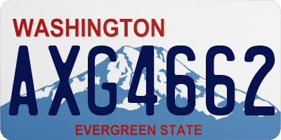 WA license plate AXG4662