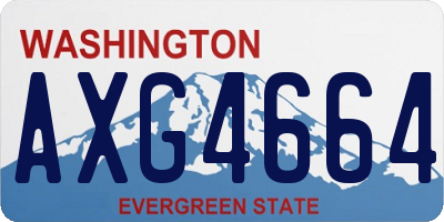 WA license plate AXG4664