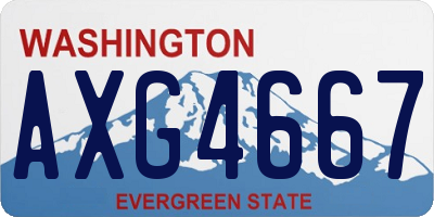 WA license plate AXG4667
