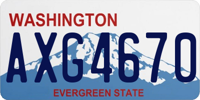 WA license plate AXG4670