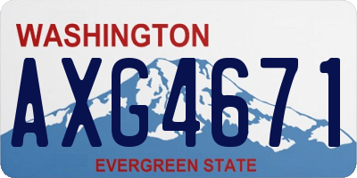 WA license plate AXG4671