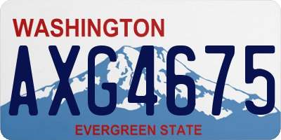 WA license plate AXG4675