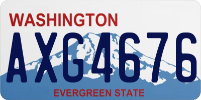 WA license plate AXG4676