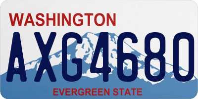 WA license plate AXG4680