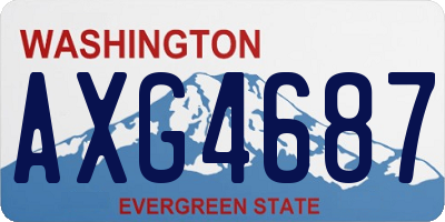 WA license plate AXG4687