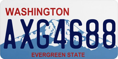WA license plate AXG4688