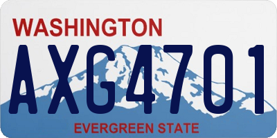 WA license plate AXG4701