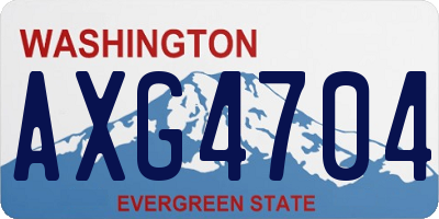 WA license plate AXG4704