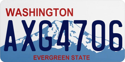 WA license plate AXG4706