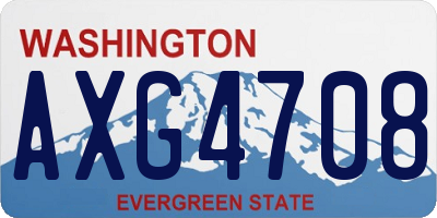 WA license plate AXG4708