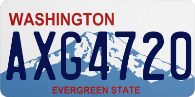 WA license plate AXG4720