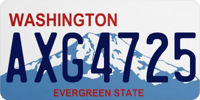 WA license plate AXG4725
