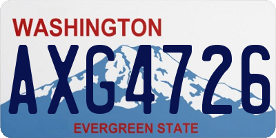 WA license plate AXG4726