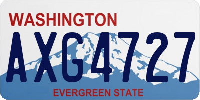 WA license plate AXG4727