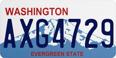 WA license plate AXG4729