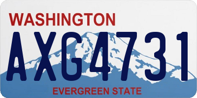 WA license plate AXG4731