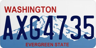 WA license plate AXG4735