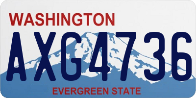 WA license plate AXG4736