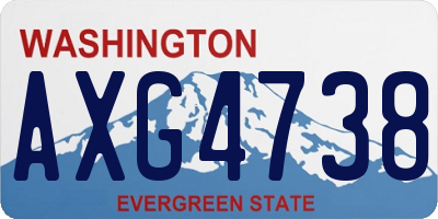 WA license plate AXG4738