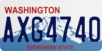 WA license plate AXG4740