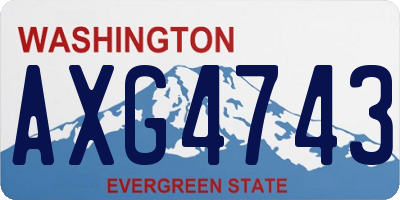 WA license plate AXG4743