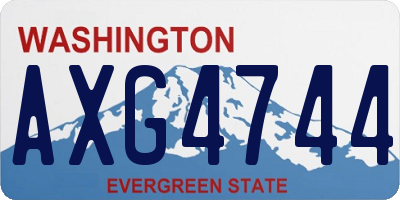 WA license plate AXG4744