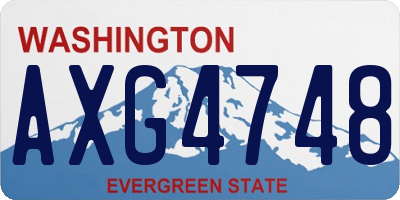 WA license plate AXG4748