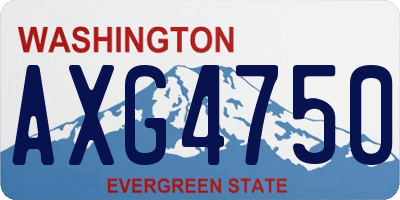 WA license plate AXG4750