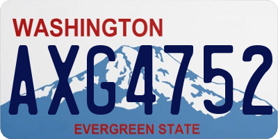 WA license plate AXG4752