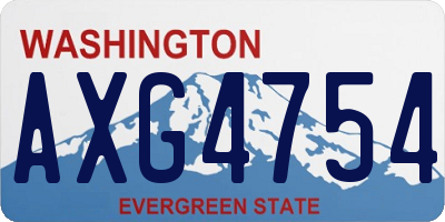 WA license plate AXG4754