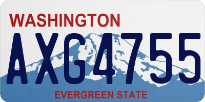 WA license plate AXG4755