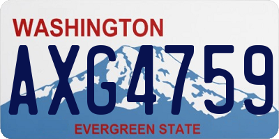 WA license plate AXG4759