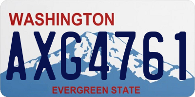 WA license plate AXG4761