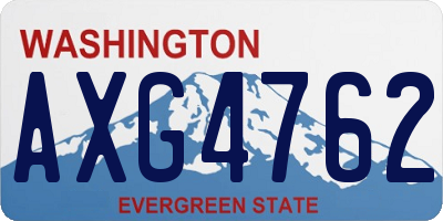 WA license plate AXG4762