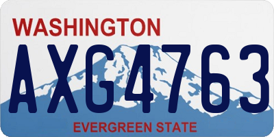 WA license plate AXG4763