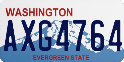 WA license plate AXG4764