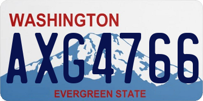 WA license plate AXG4766