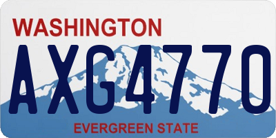 WA license plate AXG4770