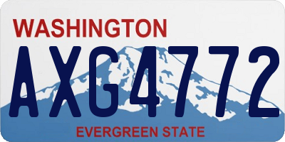 WA license plate AXG4772