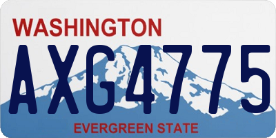 WA license plate AXG4775