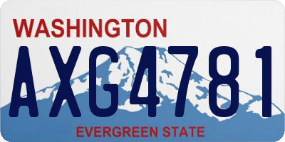 WA license plate AXG4781