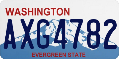 WA license plate AXG4782