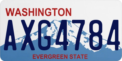 WA license plate AXG4784
