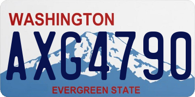 WA license plate AXG4790