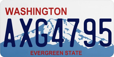 WA license plate AXG4795