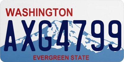 WA license plate AXG4799