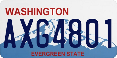 WA license plate AXG4801