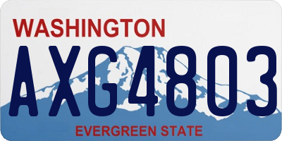 WA license plate AXG4803