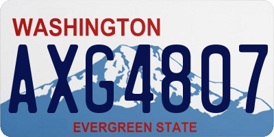 WA license plate AXG4807